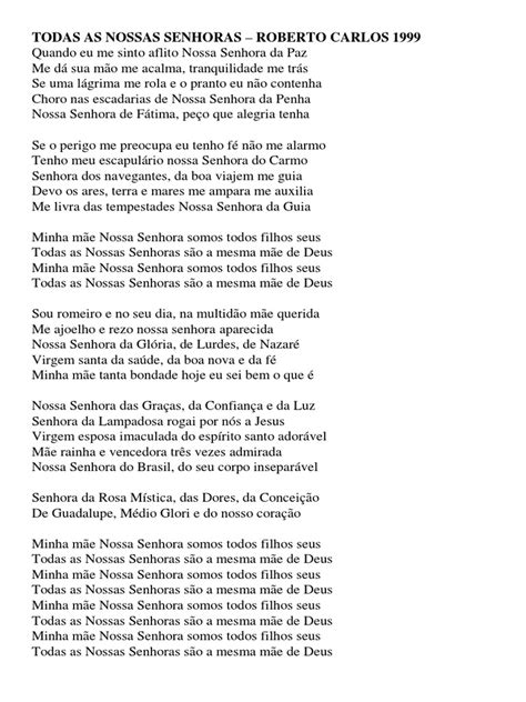 todas as nossas senhoras cifra.